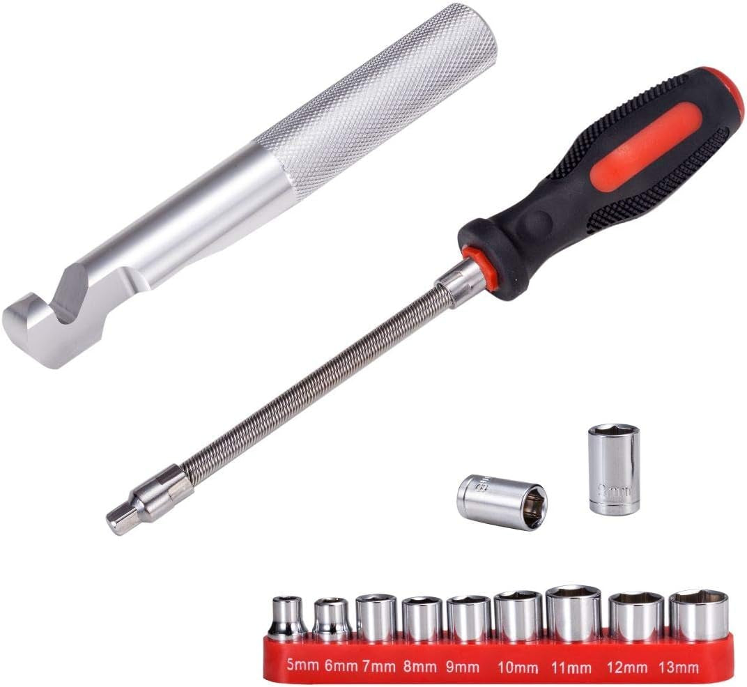 Belt Changing Tool and Clutch Cover Remove Tool Set for Polaris RZR S 900/ XP/RZR XP4 1000,Silver